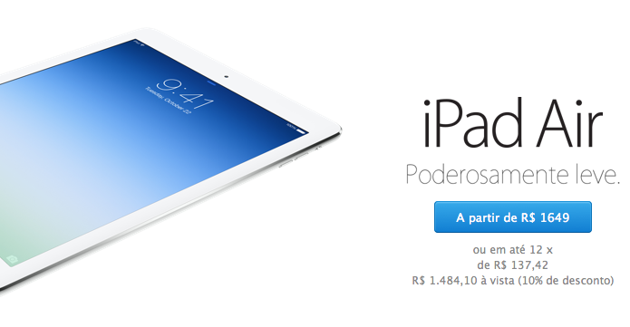 Apple começa a vender seus iPad's por preços especiais destinados a estudantes e profissionais da educação.