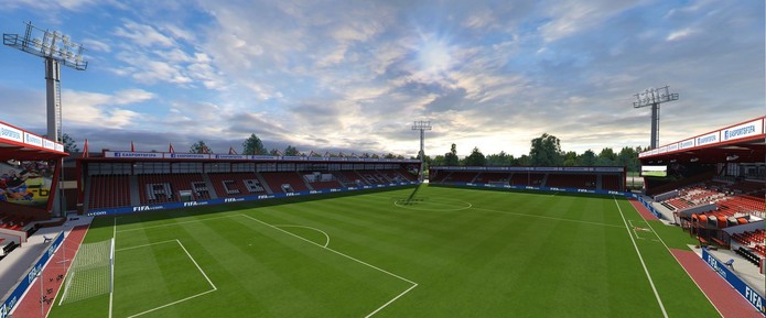 Vitality Stadium, estádio do atual campeão da Championship, que é segunda divisão inglesa, o Bournemouth.