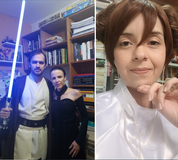 Professores da rede Marista de Goiânia caracterizados para o aulão com tema Star Wars